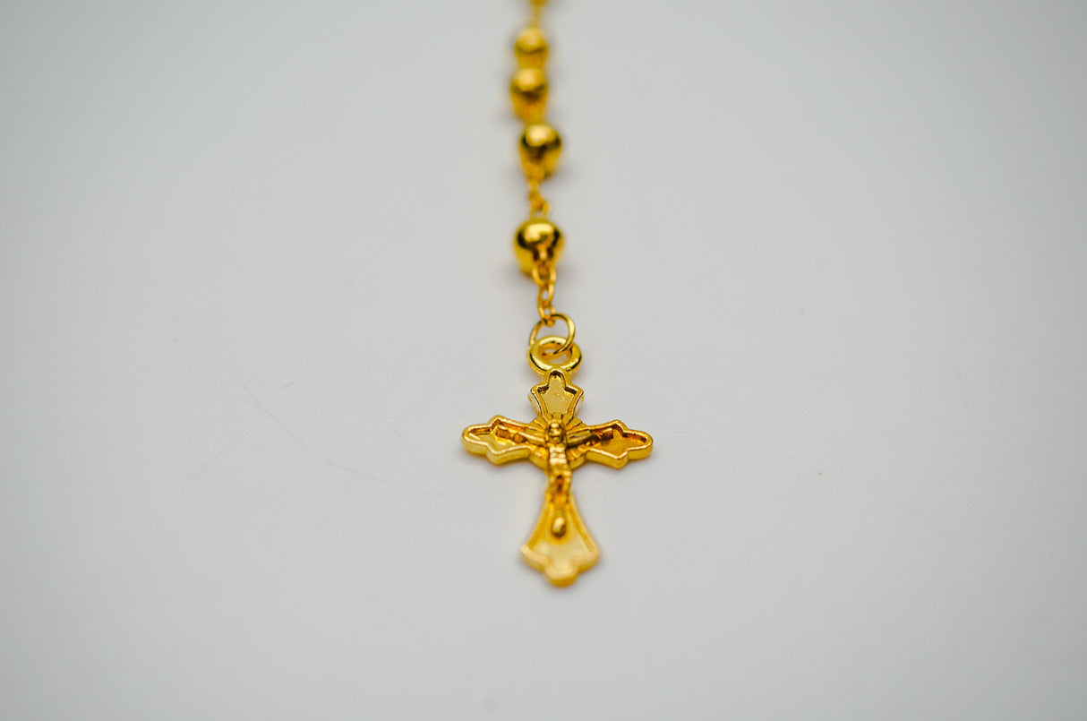 2 Inch Plain Gold Cork Glass Bottle Rosary Favors Pack of 12 Baptism Favors