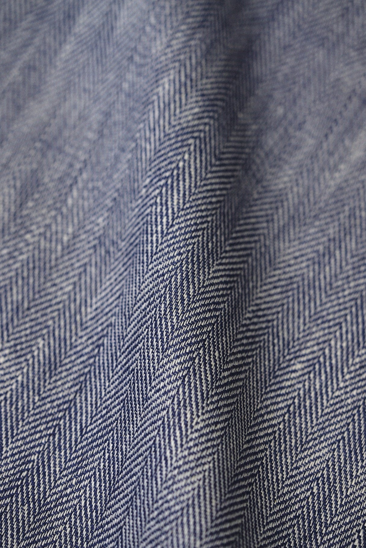 Linen Herringbone Yarn-Dyed Royal Fabric