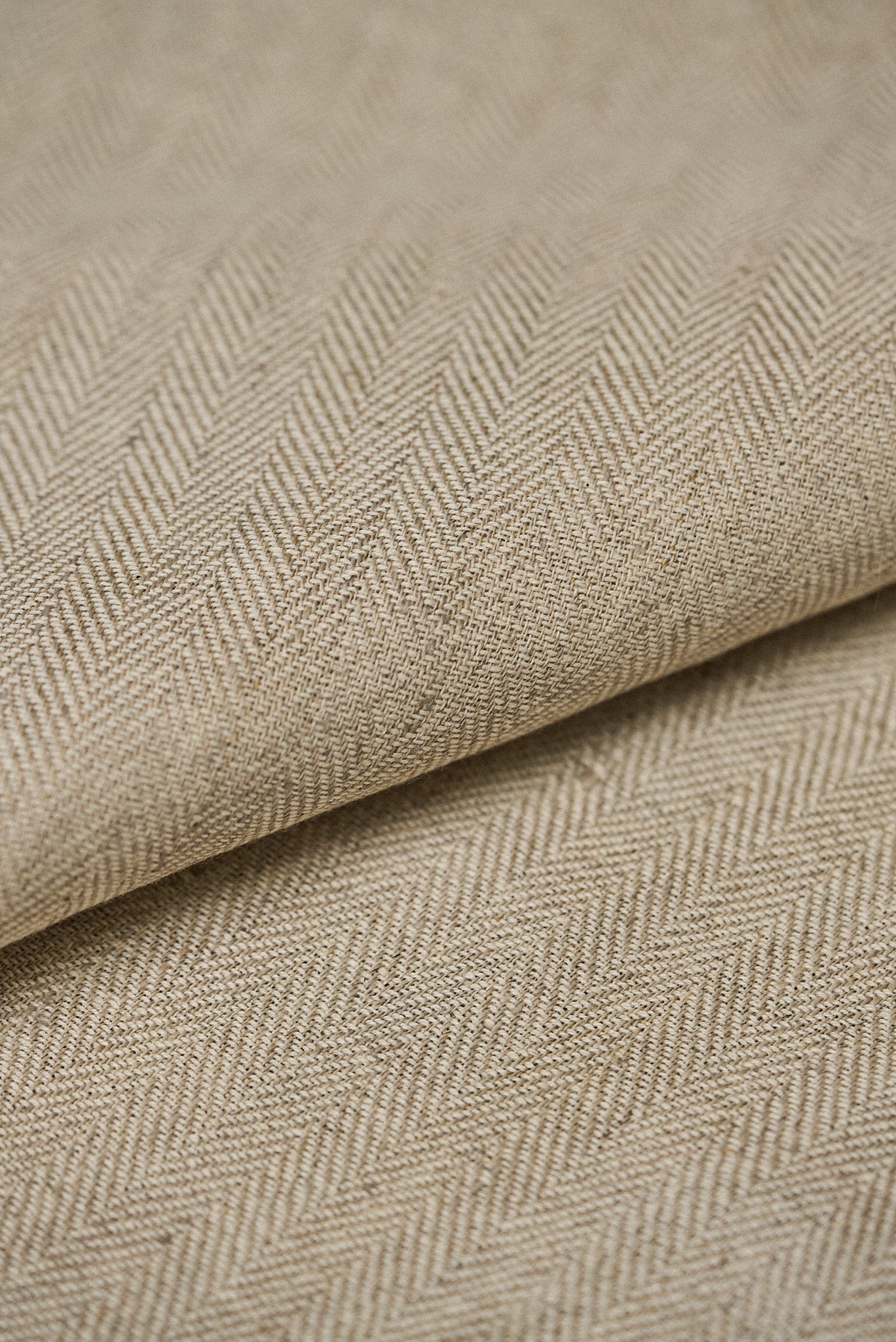 1 Yard Linen Novelty Herringbone Yarn Dyed Fabric Sand Color 54" Width
