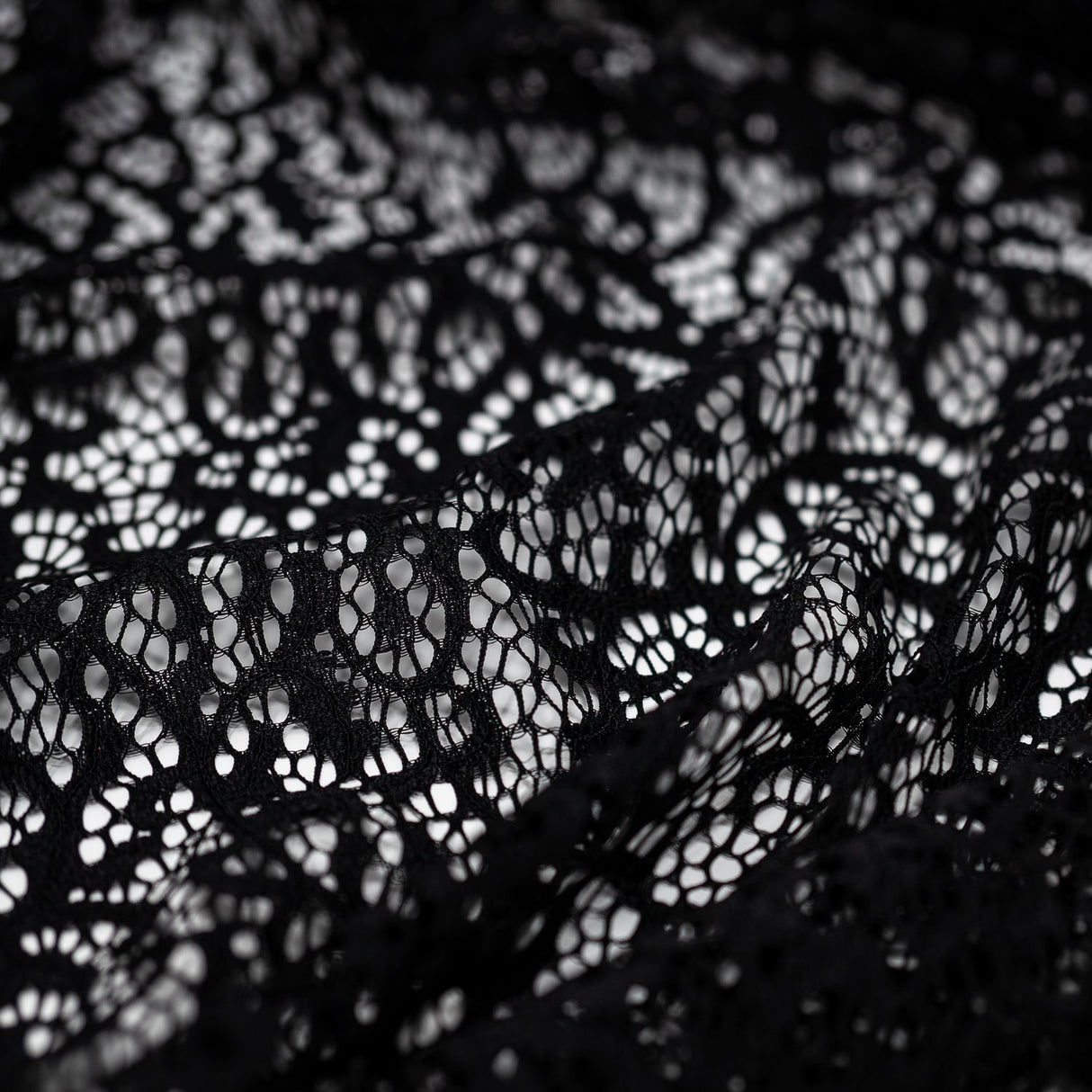 Gabrielle Stretch Lace Nylon Spandex Fabric - Solid, 58" Width (1 Yard)