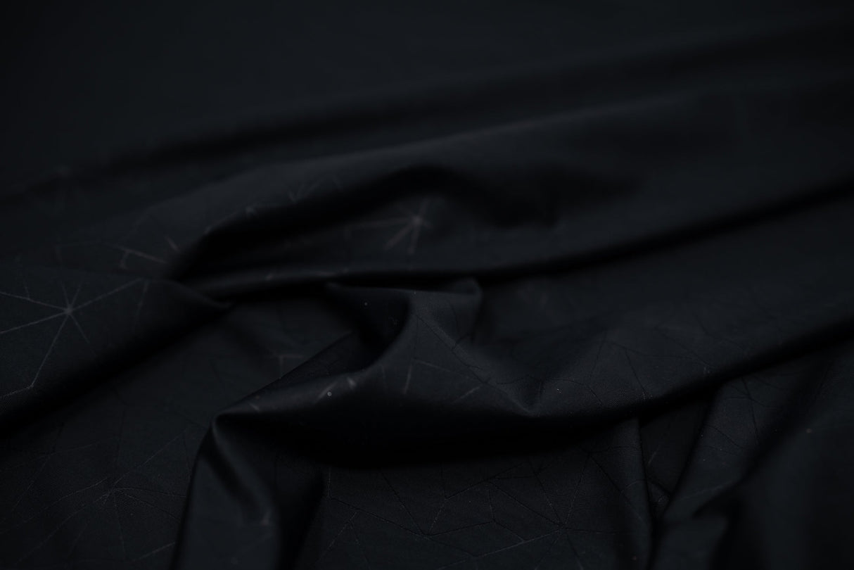 Geometric Embossed Matte Nylon Spandex Tricot Fabric - Geometric Embossed Matte, Blue, 58" Width (1 Yard)