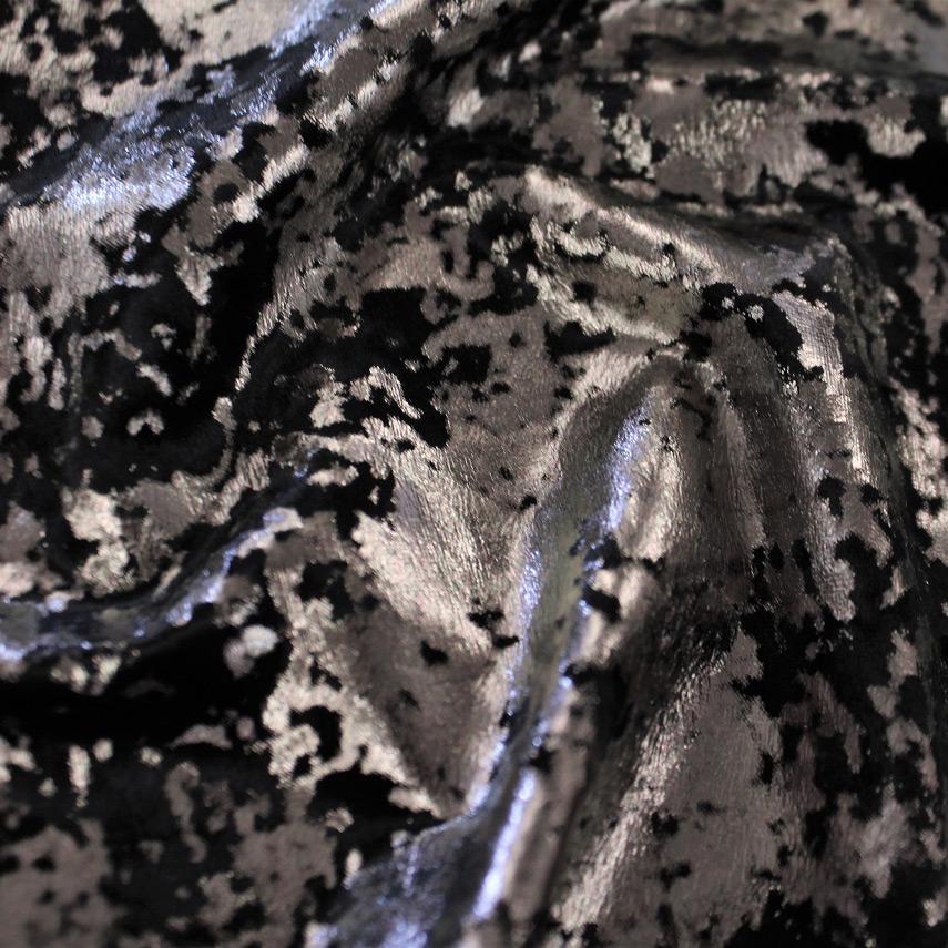 Stretch Velvet Foil Fabric