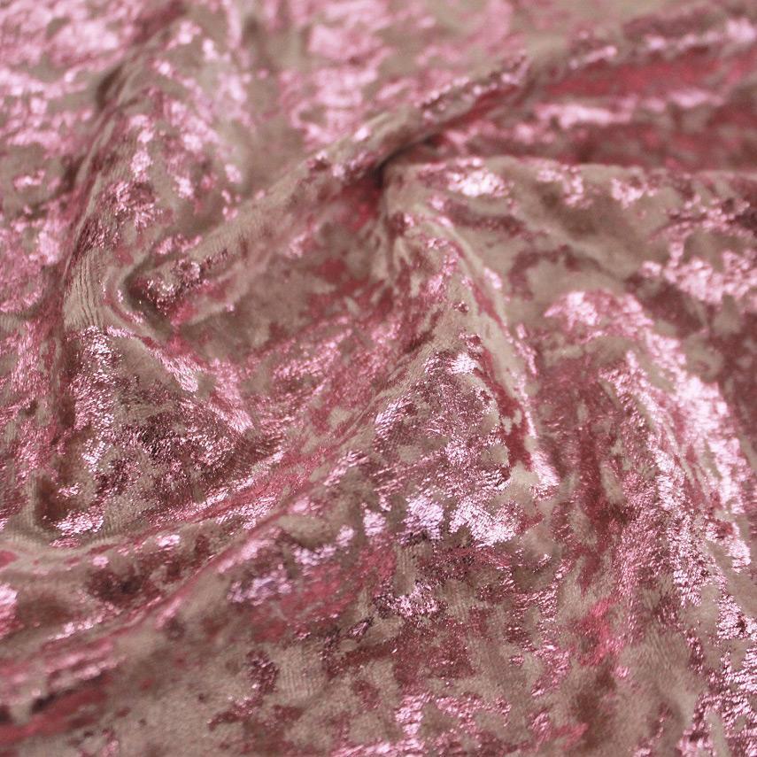Stretch Velvet Foil Fabric