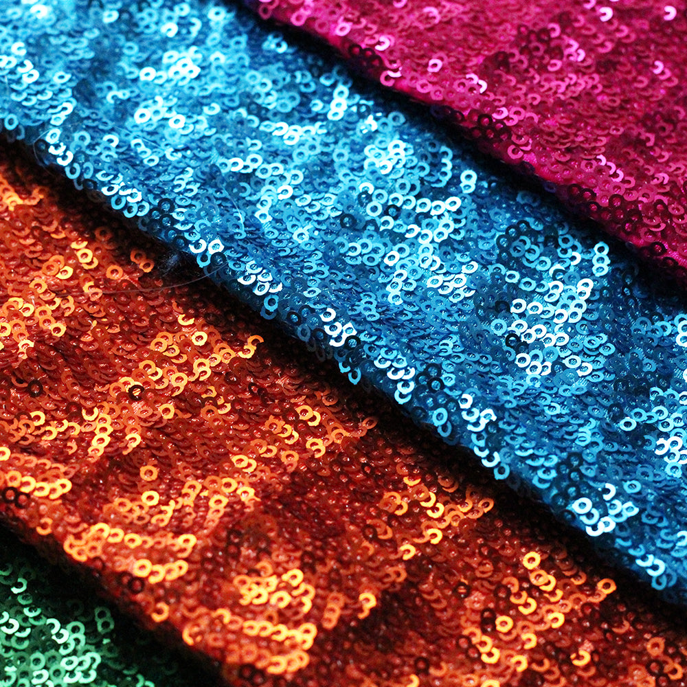 SC Glamour Matte Sequins Nylon Spandex Fabric - Multiple Colors, Matte Sequins, 54/56" Width (1 Yard)