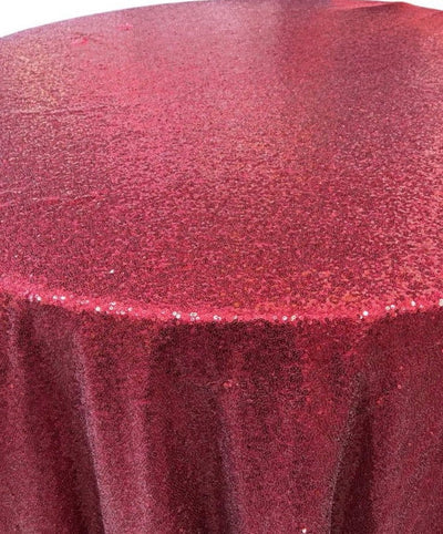 1 Yard Glitz Sequin Tablecloth Round 120 Inch Sparkling Polyester Linen for Weddings and Events