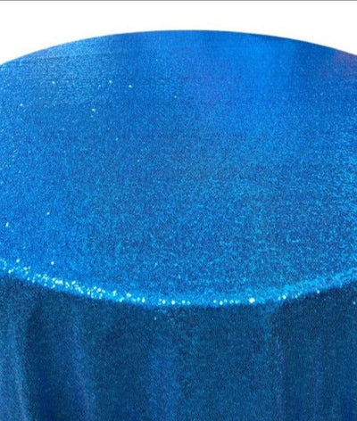 1 Yard Glitz Sequin Tablecloth Round 120 Inch Sparkling Polyester Linen for Weddings and Events