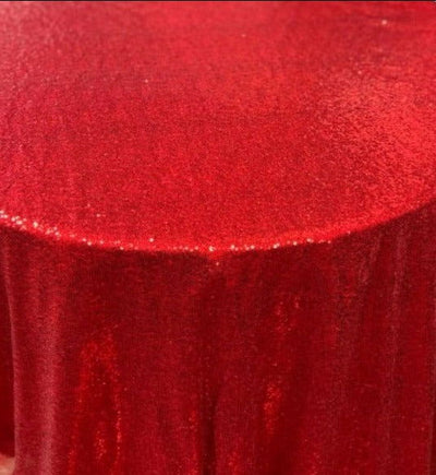 1 Yard Glitz Sequin Tablecloth 90 Inch Round Durable Polyester for Parties and Weddings