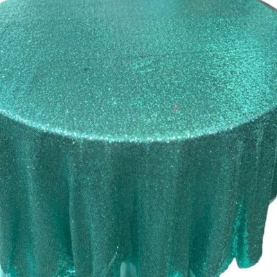 1 Yard Glitz Sequin Round Tablecloth 90 Inches Sparkle Polyester Cover for Party and Wedding Decor