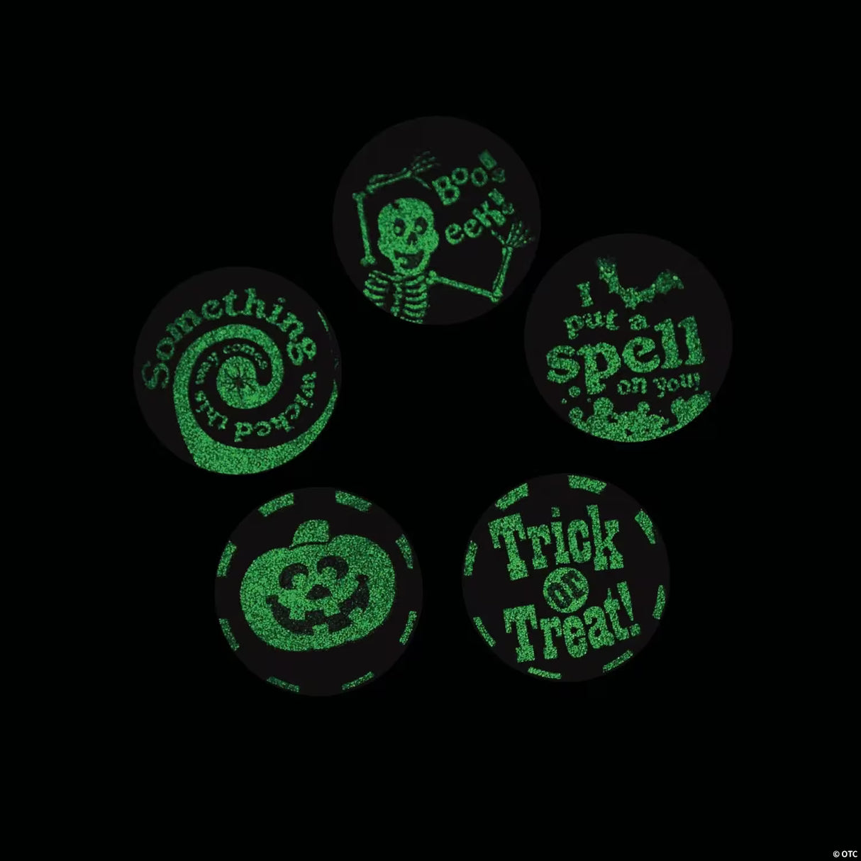 Glow-in-the-Dark Halloween Sticker Roll - 100 Pc.