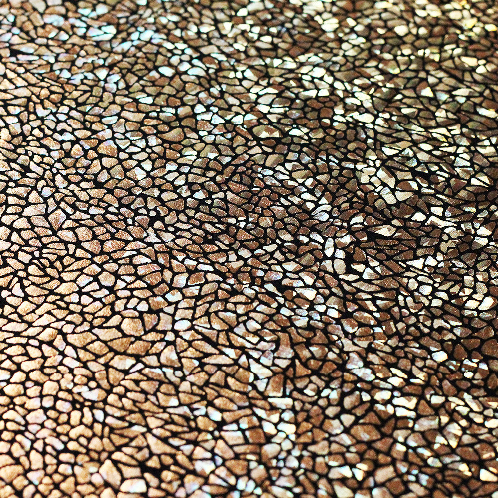 Pebbles Hologram Nylon Spandex Fabric - Assorted Colors On Black, Hologram Pebble Print, 58/60" Width (1 Yard)