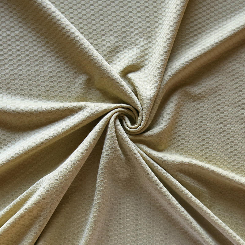 Dri-Fit Bubble Jacquard Poly Spandex Mesh Fabric - Gold Dust