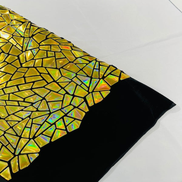 Stretch Velvet Metallic Foil Fabric