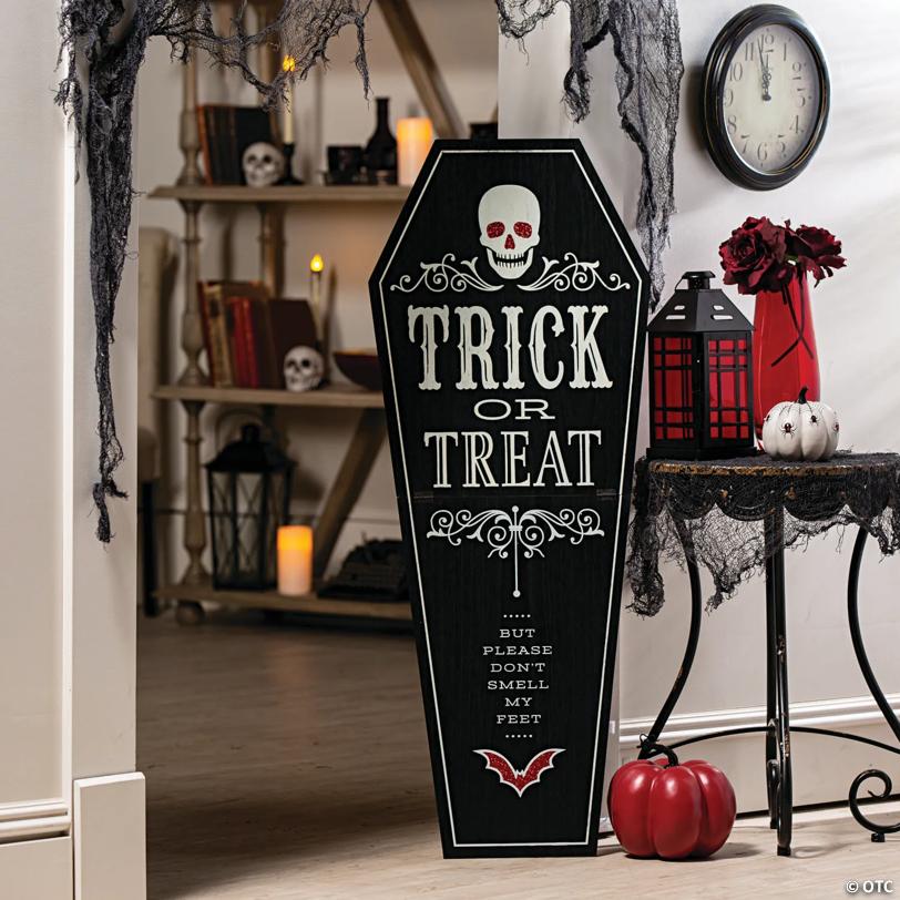 Gothic Halloween Coffin Sign