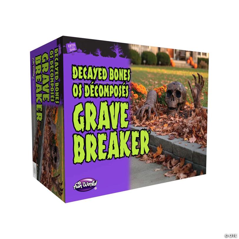 Grave Breaker® Decayed Bones Skull & Skeleton Arms Halloween Decoration