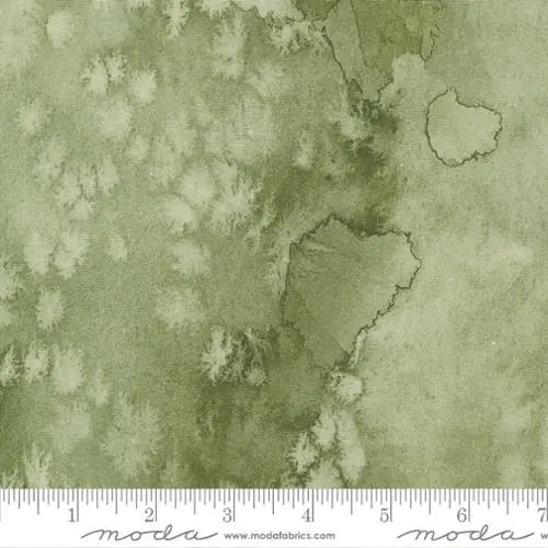 Cotton Print Green Desert Oasis Cypress Flow Basics Fabric 44/45"