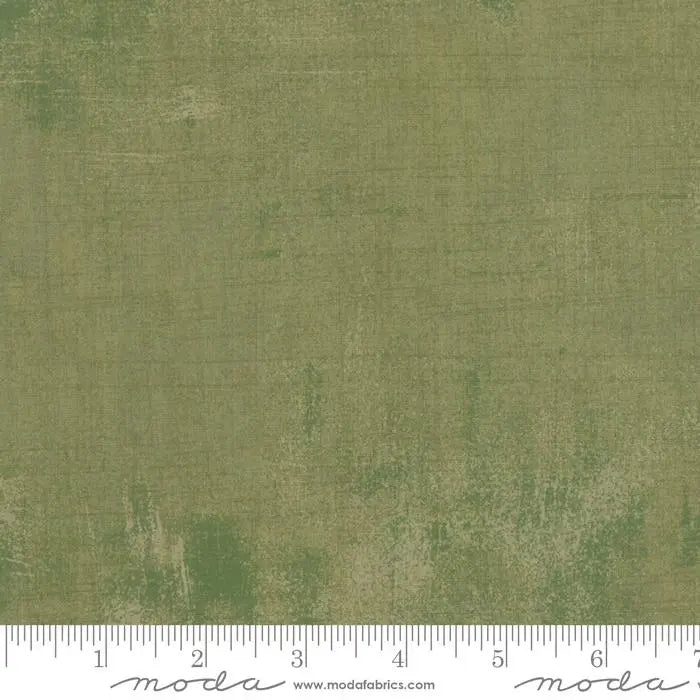 Cotton Fabric Green Grunge Basics Vert 44/45"