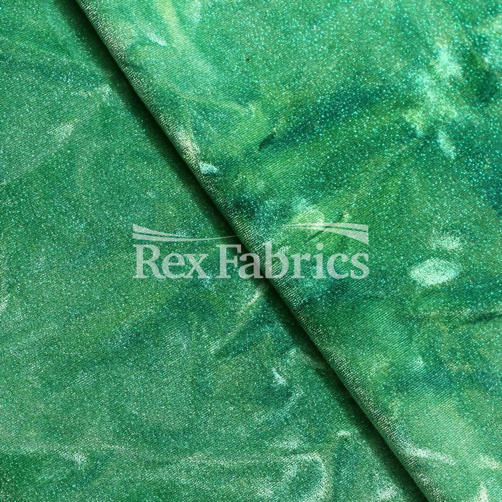 Crushed Tie Dye Velvet Polyester Spandex Velvet Fabric - Assorted Colors, Crushed Tie-Dye, 58/60" Width (1 Yard)
