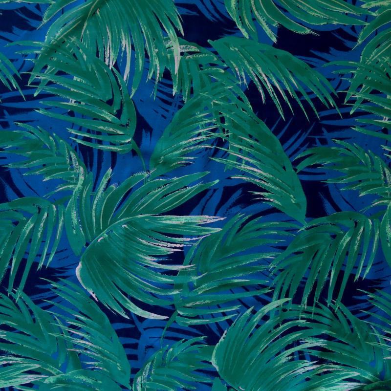 Swim Knit Nylon Spandex Azul Palms