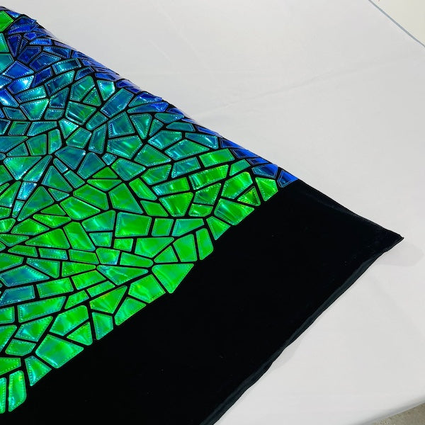 Stretch Velvet Metallic Foil Fabric