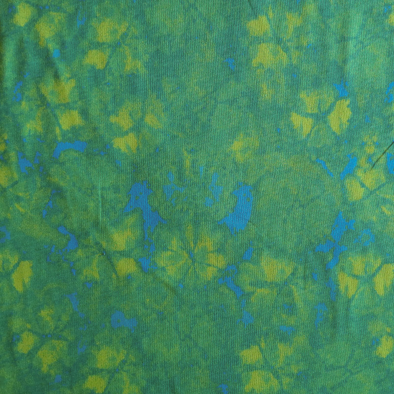 Cotton Jersey Knit Green Shamrock Tie Dye