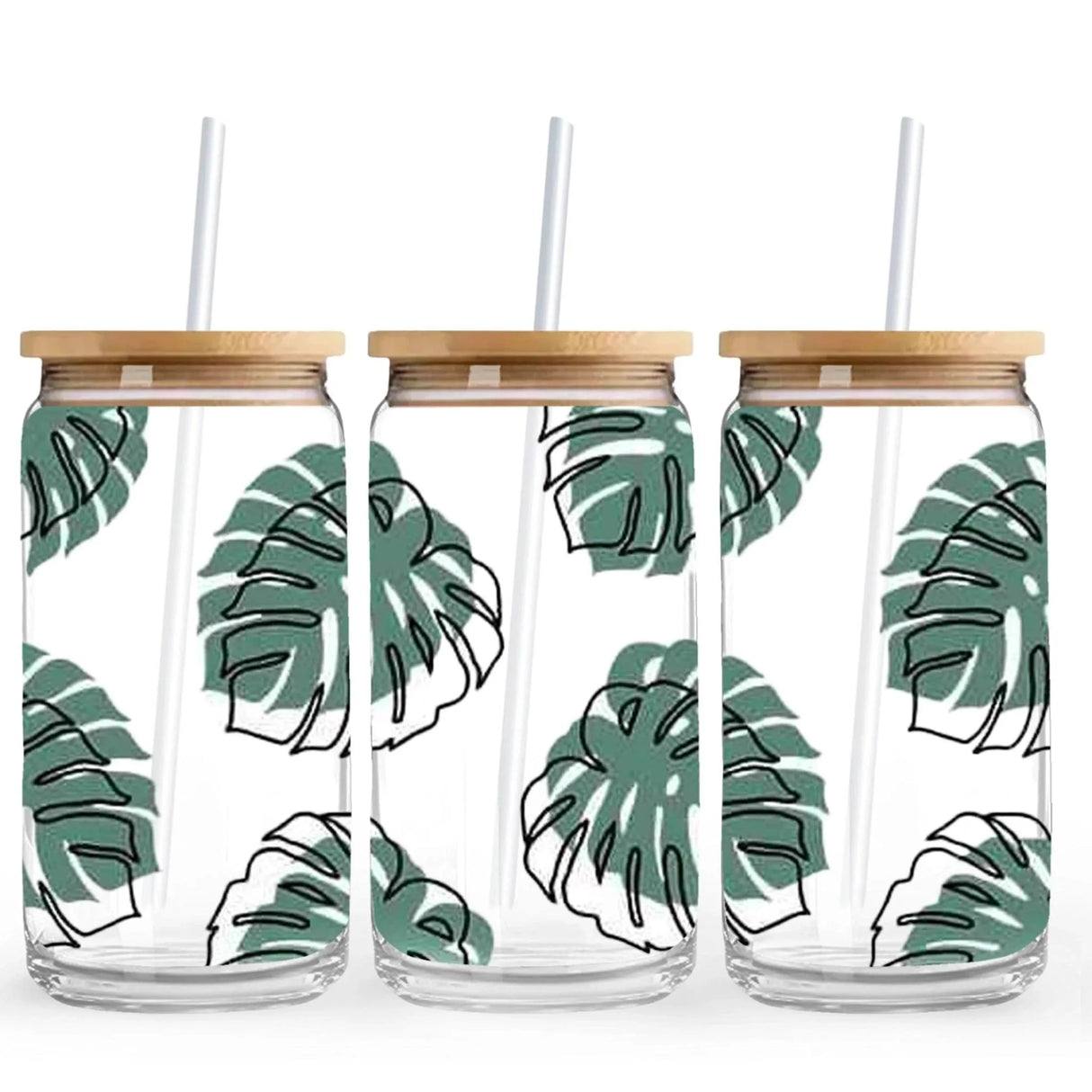 UV DTF Wrap - Green Monstera (9.7" x 4.3")