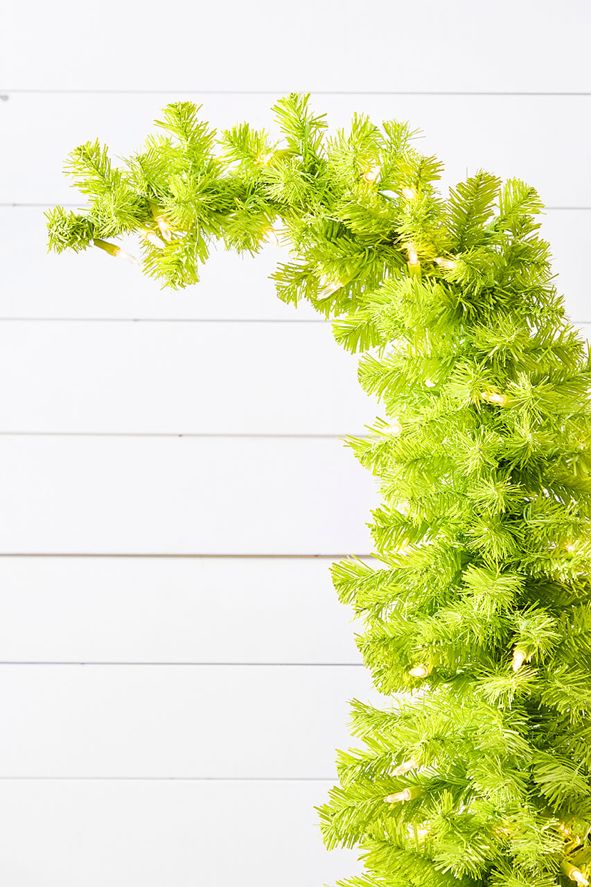 7' Lime Green Whimsical Tree with LED Lights