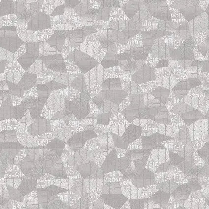 Cotton Quilt Back Fabric Grey Abstract Wideback
