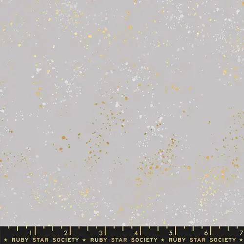 Cotton Wideback Fabric Grey Dove Speckled Metallic 108"