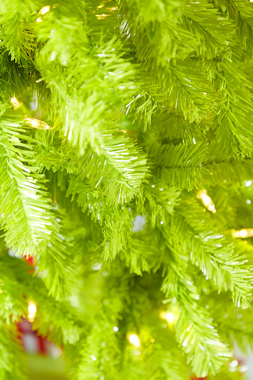 5' Lime Green Whimsical Tree with LED Lights