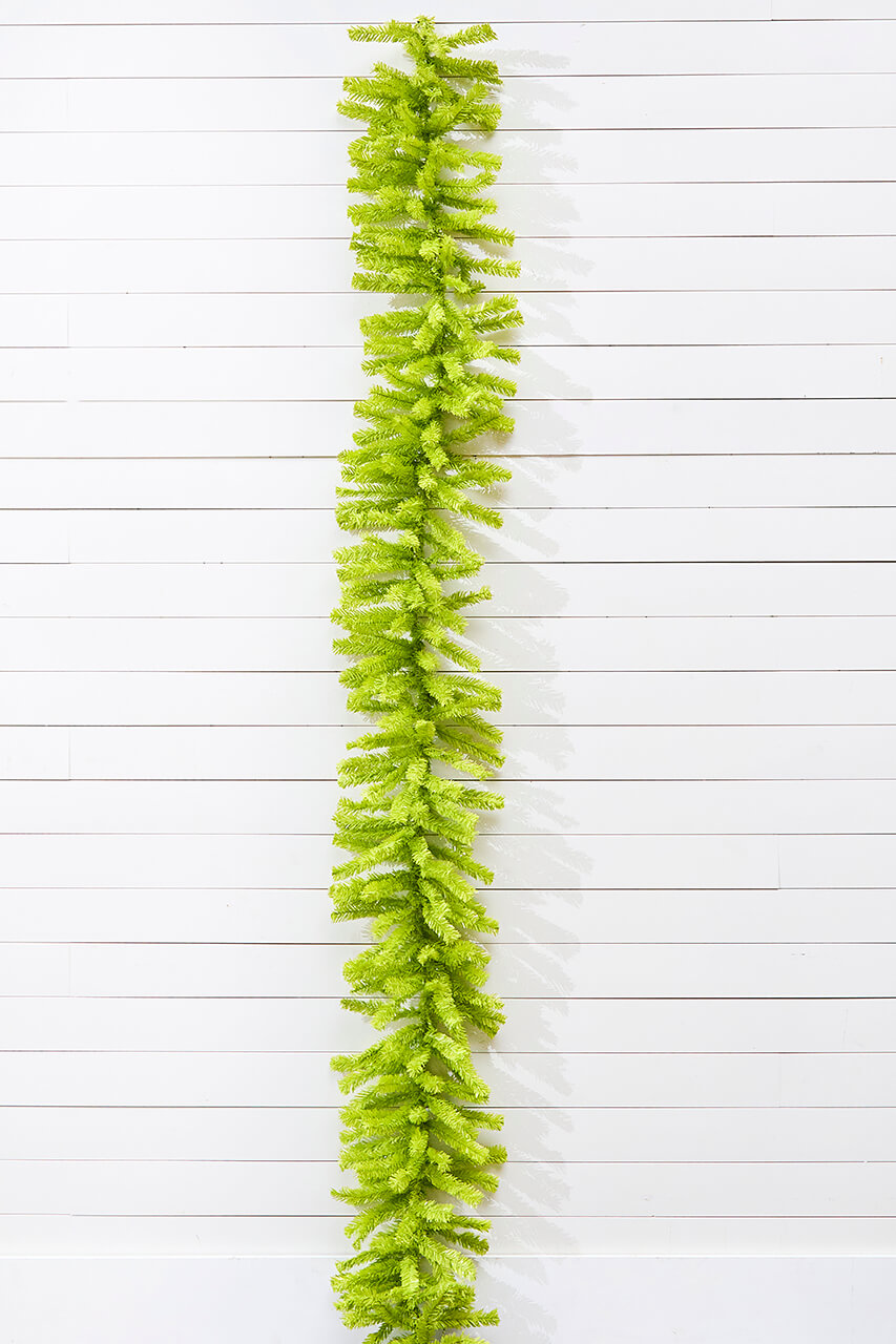 9' x 14" Lime Green Garland