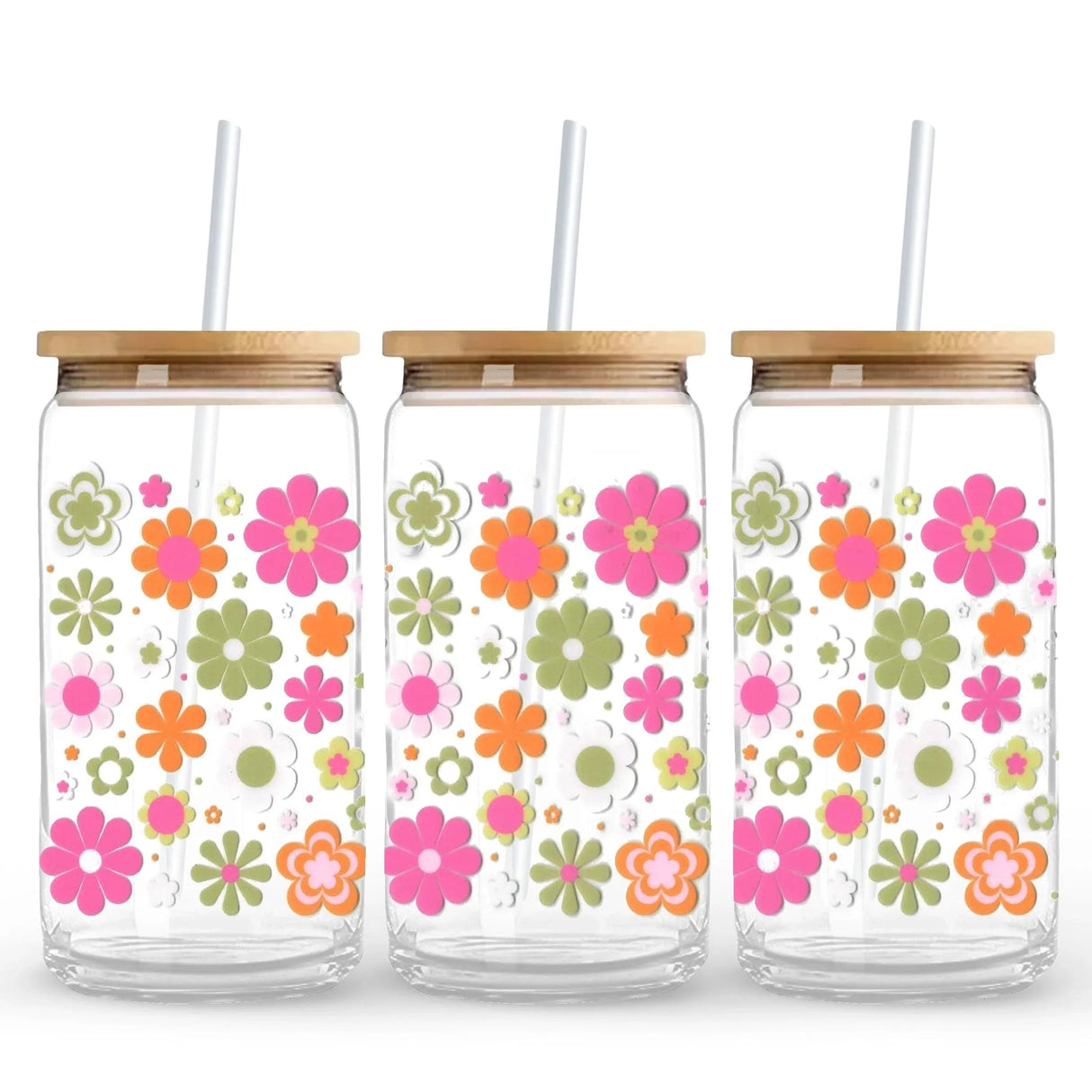 UV DTF Wrap - Groovy Spring Flowers (9.7" x4.3")