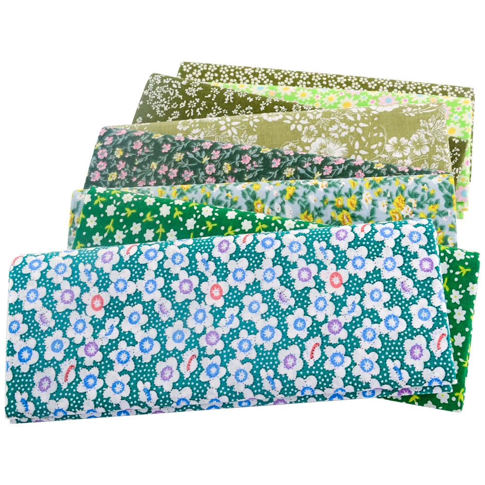 Teramila 8PCS Pack Square Multicolor Printed Cotton Fabric For Sewing Quilt Cloth Needlework Plaid Handicraft Material Patchwork