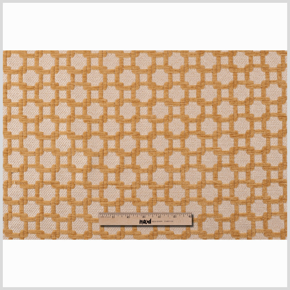 Canary/Metallic Cream Net Chenille with Metallic Base