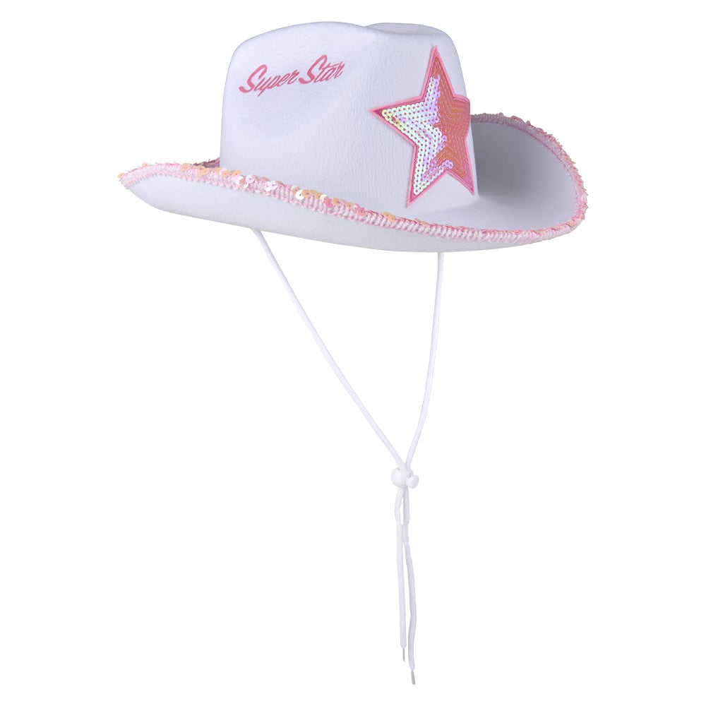 Cowgirl Hat White Felt Superstar Hat