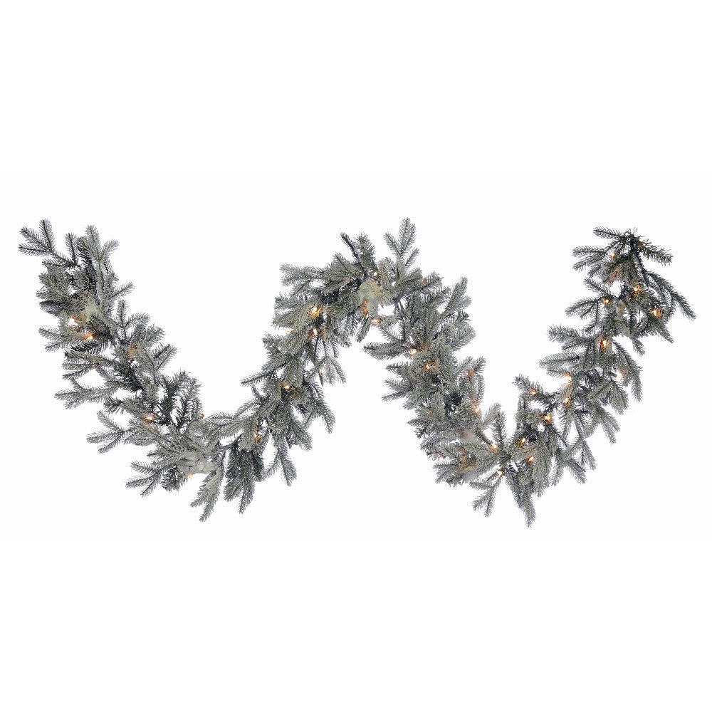 Lit Halifax Garland 9 Ft 12 Inch Incandescent Lights Christmas Holiday Decor