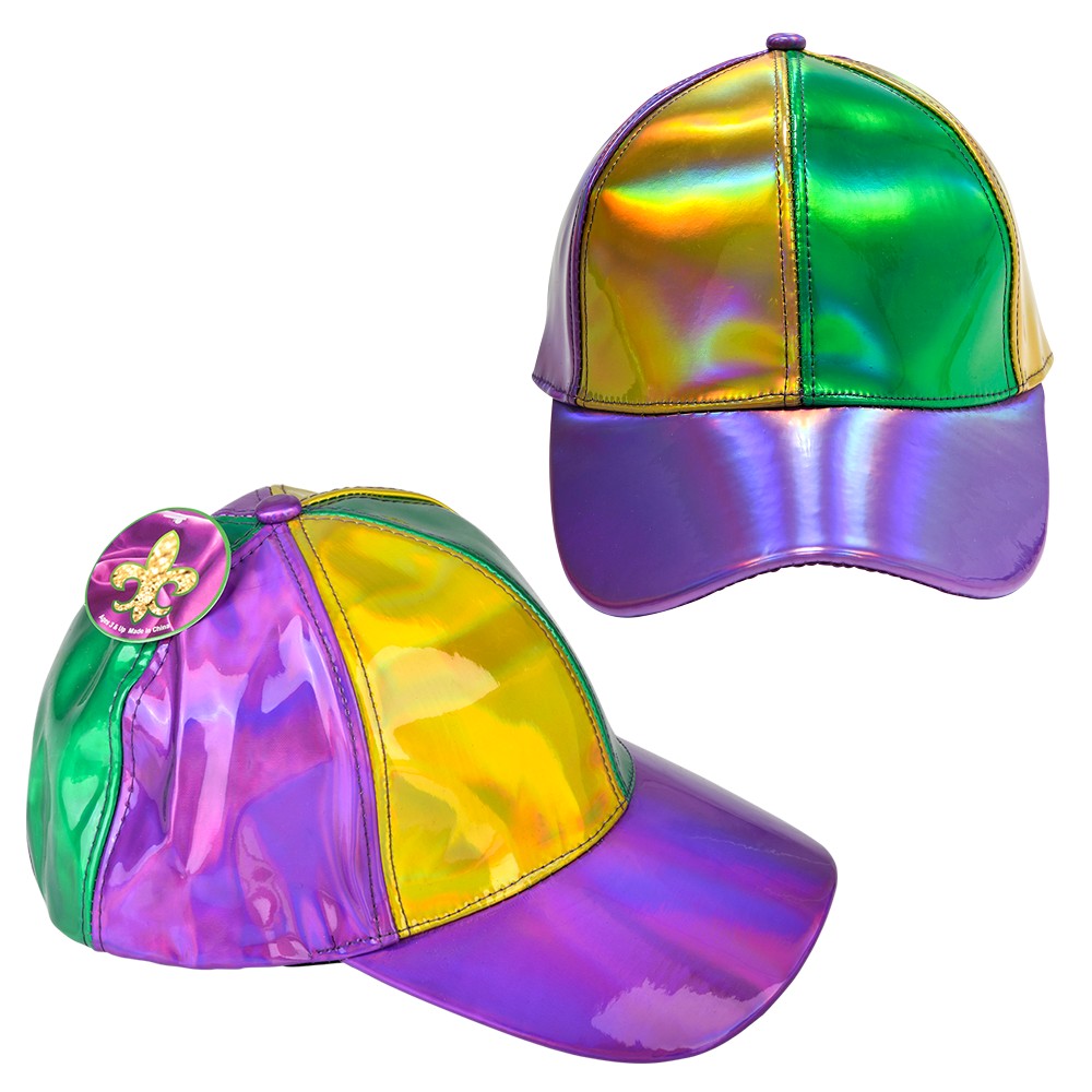 Mardi Gras Iridescent Baseball Cap