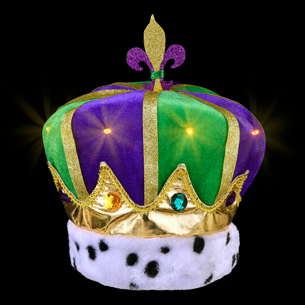 Light-Up Mardi Gras Crown Hat