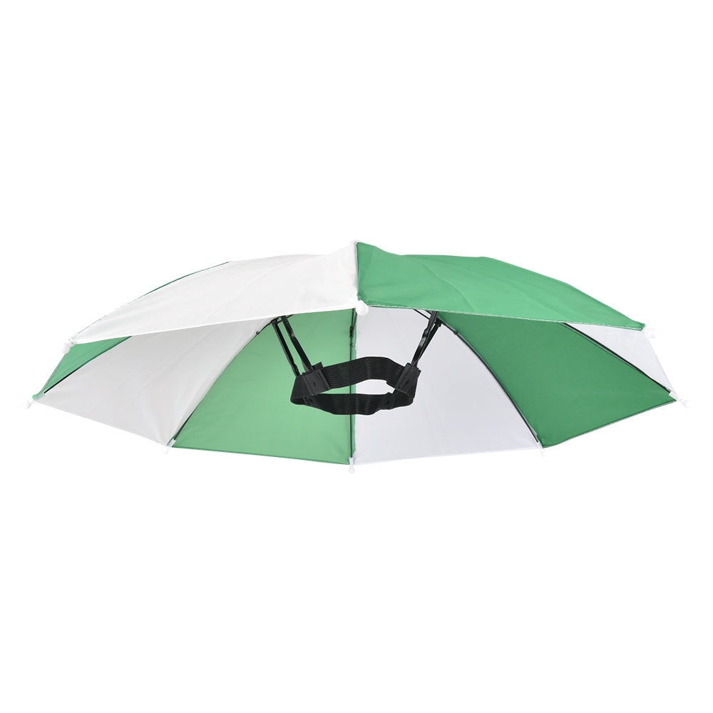 Umbrella Hat Green and White 20" (1 DZ)
