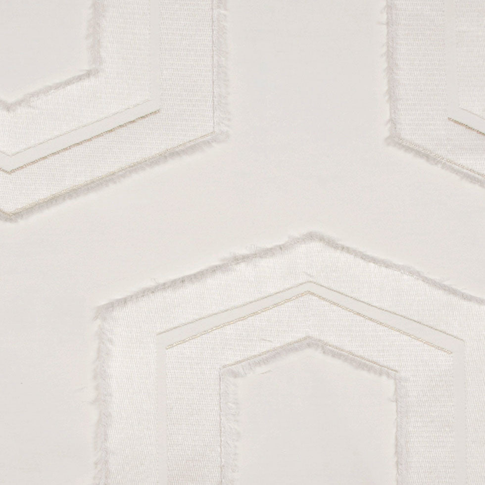 Off-White/Beige Geometric Woven