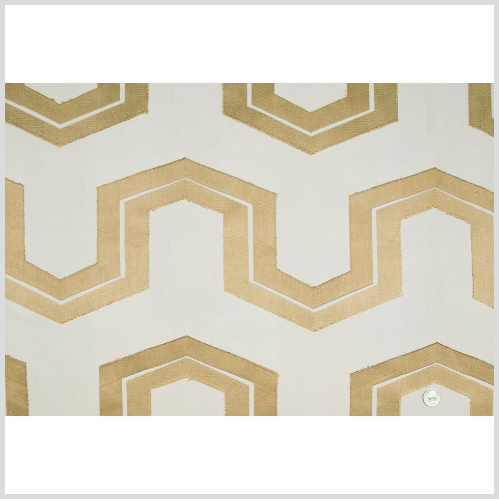 Coffee/Beige Geometric Woven