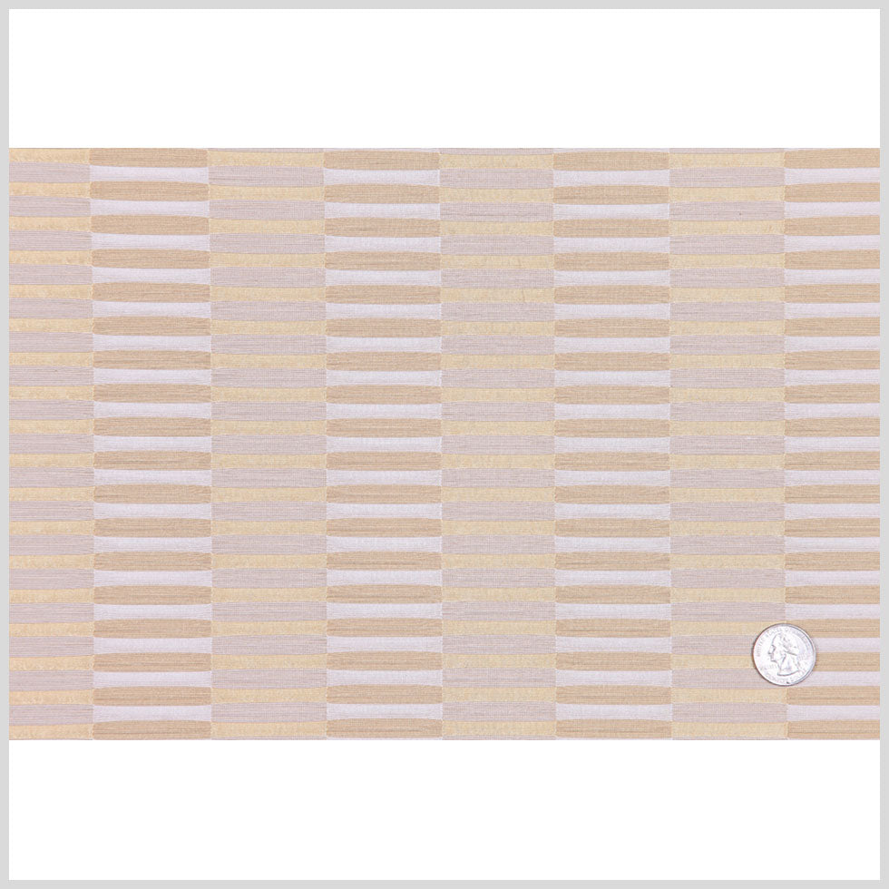 White Gold Stripes Woven