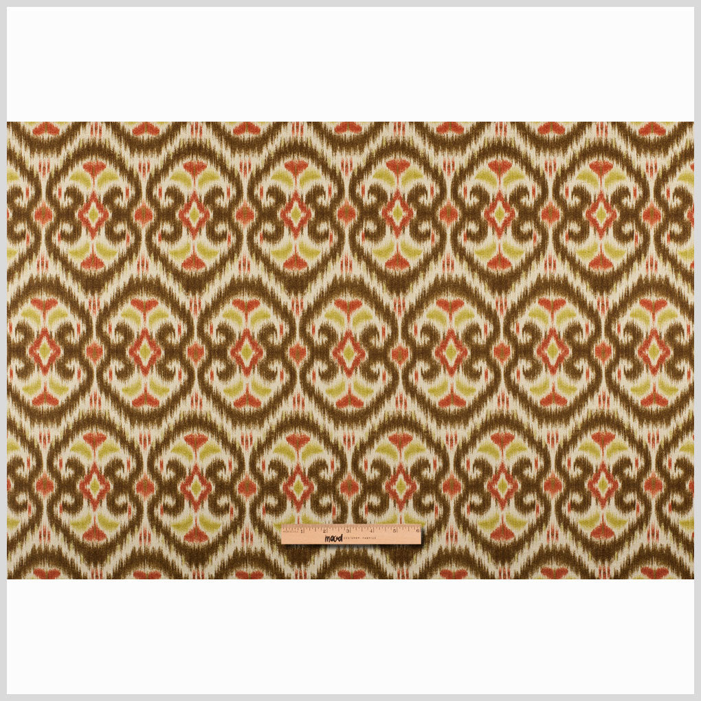 Red & Beige Porcini Ikat Prints