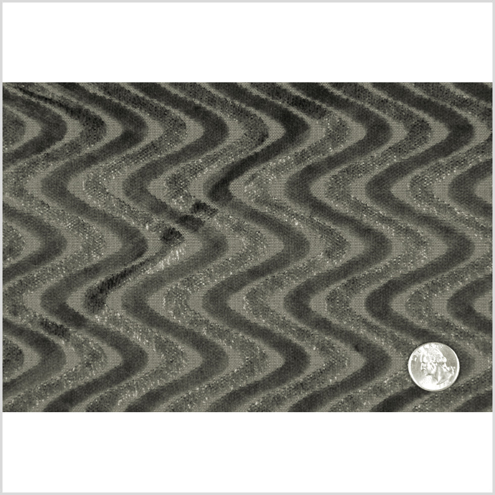 Olive Zig Zag Velvet