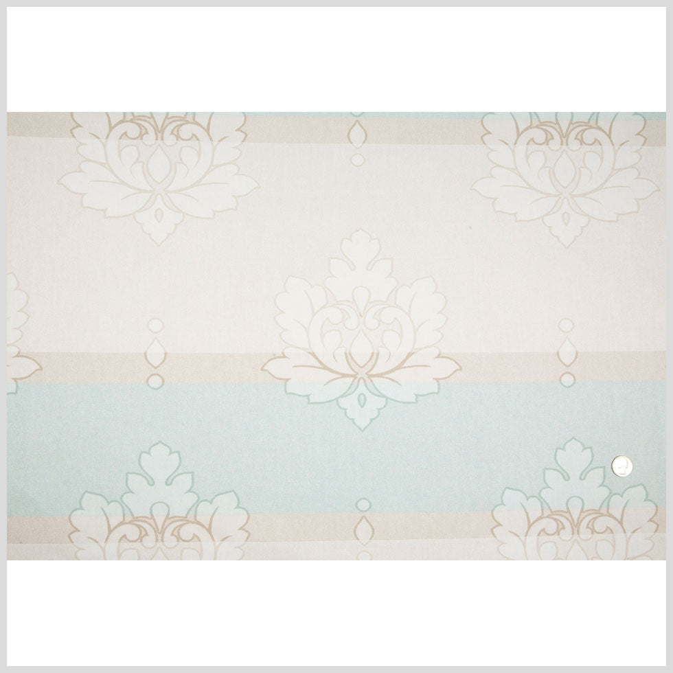 Beige/Taupe/Tiffany Blue Stripes Canvas