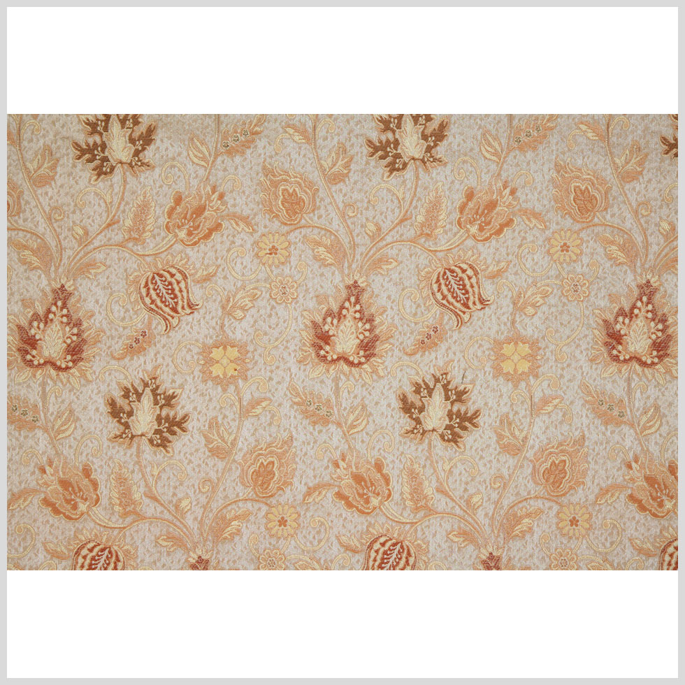 Beige/Gold Floral Brocade