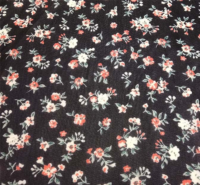 Hi Multi Chiffon 1B493 Polyester Chiffon Fabric - Black, 58/60" Width (1 Yard)