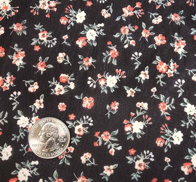 Hi Multi Chiffon 1B493 Polyester Chiffon Fabric - Black, 58/60" Width (1 Yard)