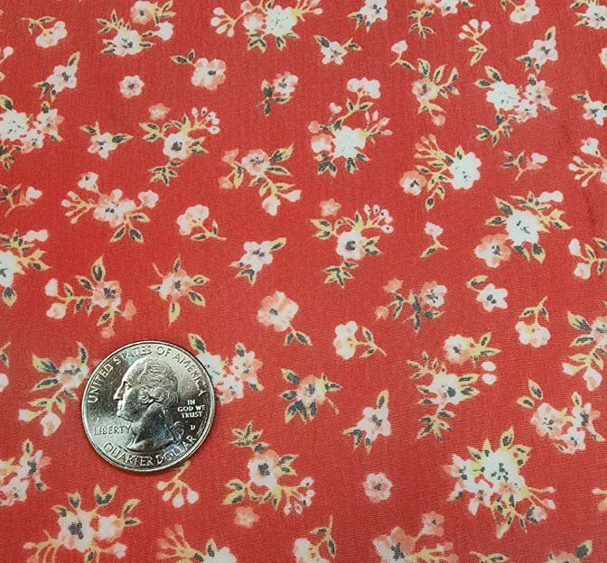 Hi Multi Chiffon 1B493 Polyester Chiffon Fabric - Red, Sheer, 58/60" Width
