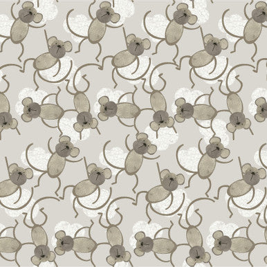 Cotton Fabric Jungle Romp Monkey Allover Beige 43/44"