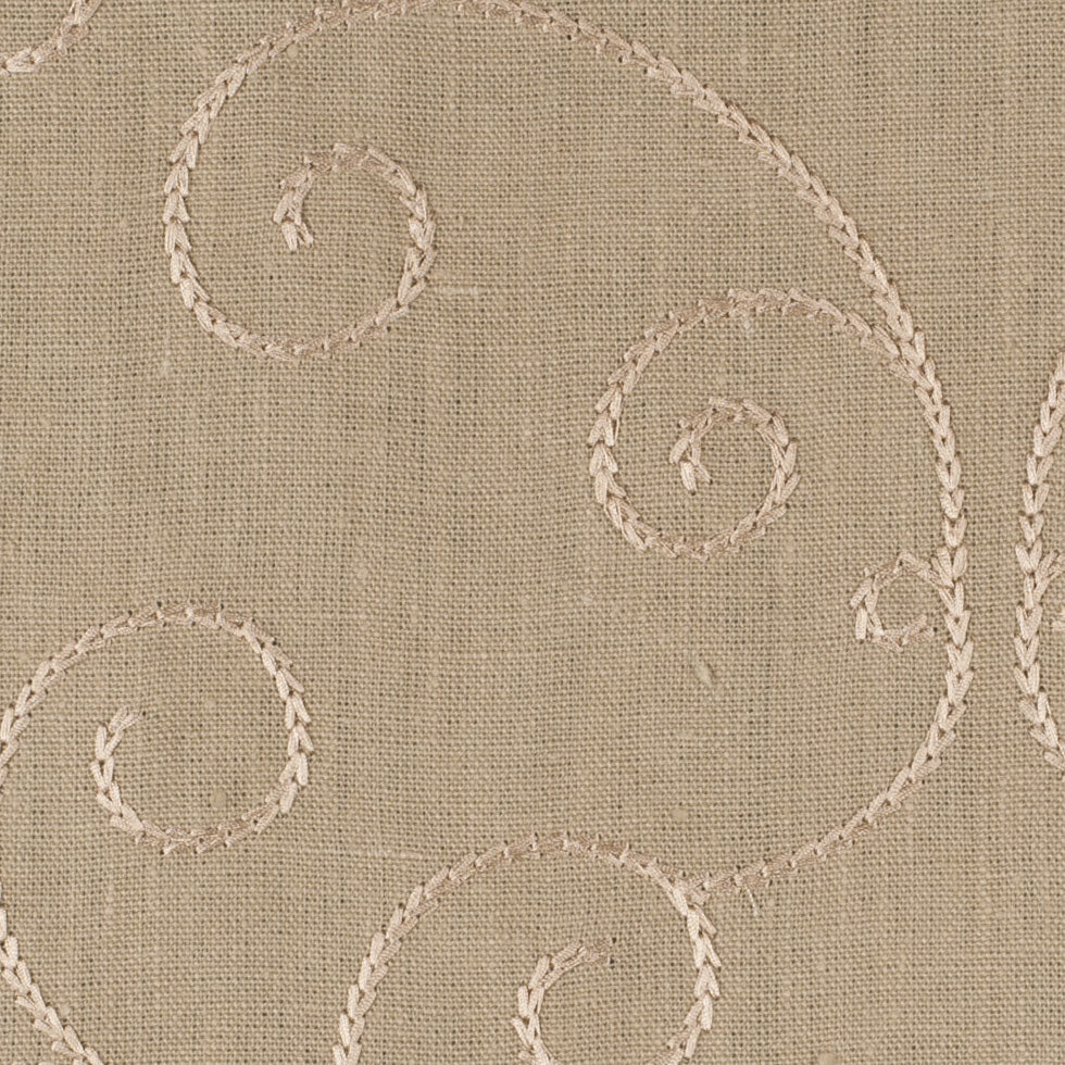 Natural Beige Swirls Embr & Eyelet